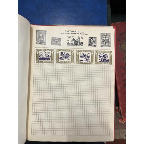 270 - 3 well populated stamp albums together with some loose