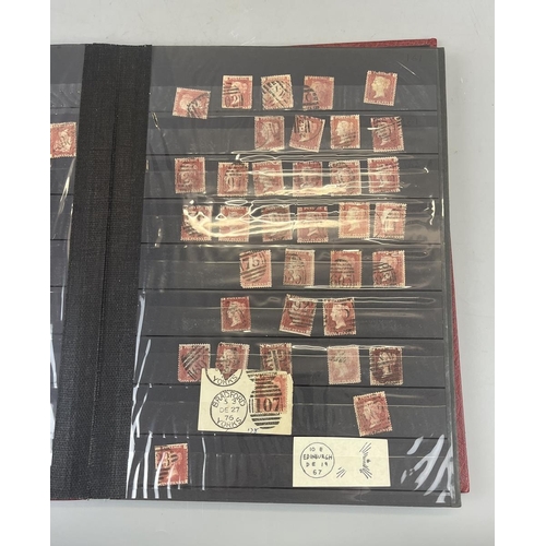 287 - Stamps - Great Britain stock book of QV 1d Red Stars and plates (100s)