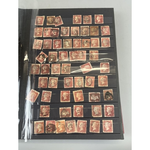 287 - Stamps - Great Britain stock book of QV 1d Red Stars and plates (100s)