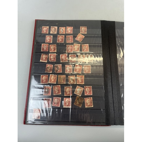 287 - Stamps - Great Britain stock book of QV 1d Red Stars and plates (100s)