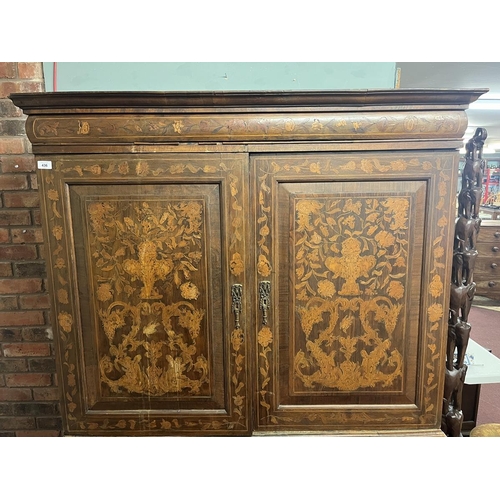 436 - Early Dutch marquetry cabinet A/F - Approx size: W: 132cm D: 59cm H: 192cm