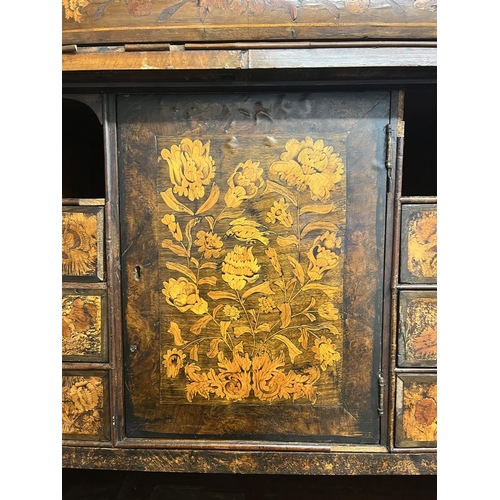 436 - Early Dutch marquetry cabinet A/F - Approx size: W: 132cm D: 59cm H: 192cm