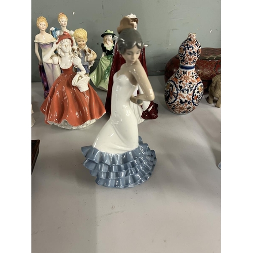 447 - Collection of Royal Worcester figurines together with Lladro etc