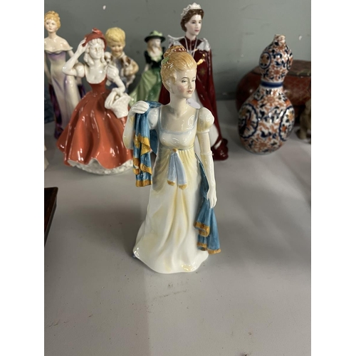 447 - Collection of Royal Worcester figurines together with Lladro etc