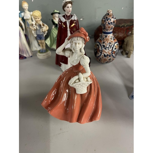 447 - Collection of Royal Worcester figurines together with Lladro etc