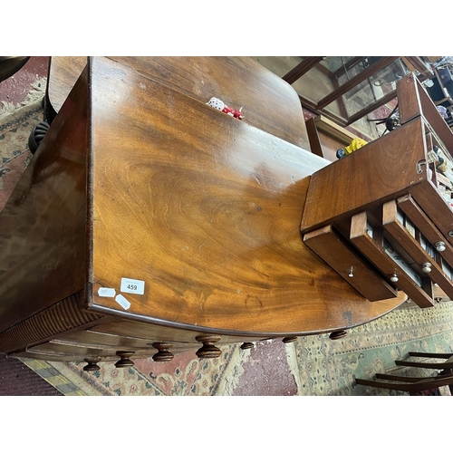 459 - Victorian mahogany 2 over 3 bow front chest of drawers - Approx size: W: 108cm D: 54cm H: 106cm