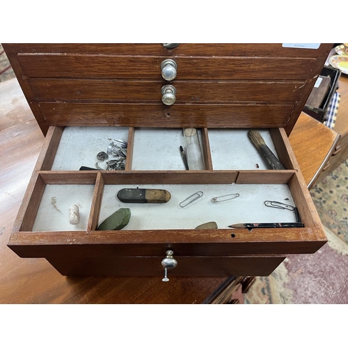 460 - Dentists cabinet with contents