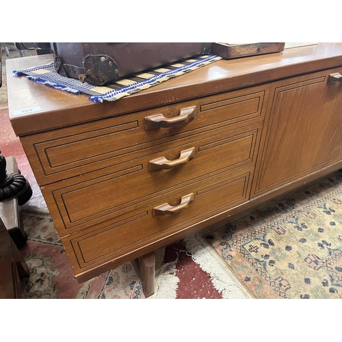 462 - Teak mid-century sideboard by Beautillity - Approx size: W: 162cm D: 46cm H: 73cm