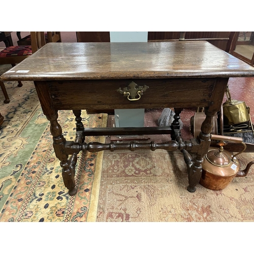 470 - Antique oak side table - Approx size: W: 91cm D: 53cm H: 69cm