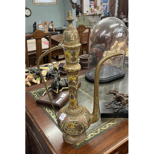 474 - Middle Eastern coffee pot and lamp stand
