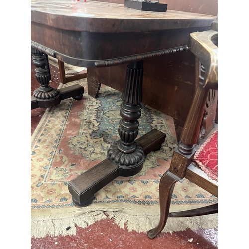 488 - Antique rosewood library table