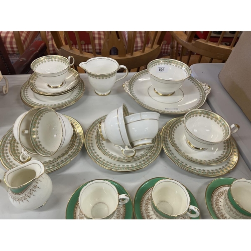 504 - Royal Worcester tea set for 6 together with Adderley ware tea set