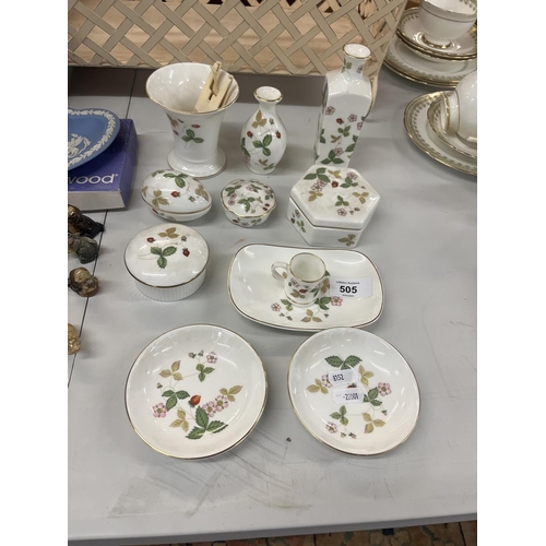 505 - Wedgwood Wild Strawberries togther with Wade Wimsies magazine rack etc