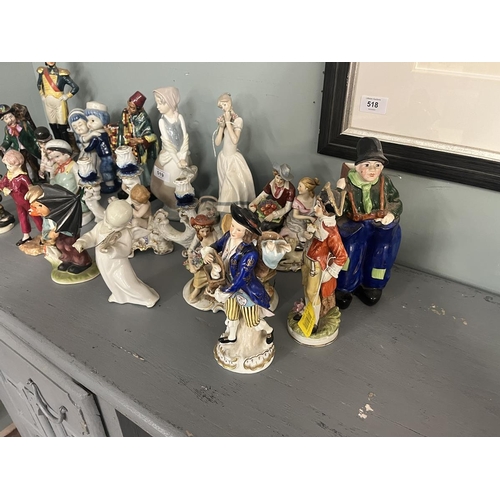 519 - Collection of figurines to include Ladro, Nao and Royal Doulton