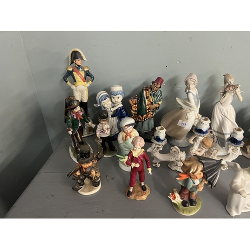 519 - Collection of figurines to include Ladro, Nao and Royal Doulton