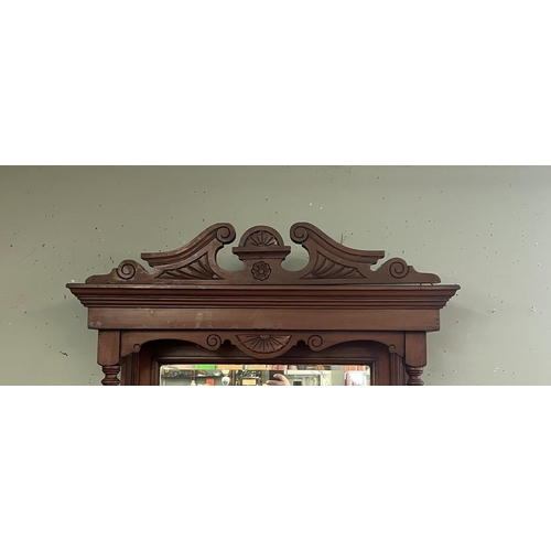 522 - Mahogany sideboard with mirror - Approx size: W: 152cm D: 55cm H: 218cm