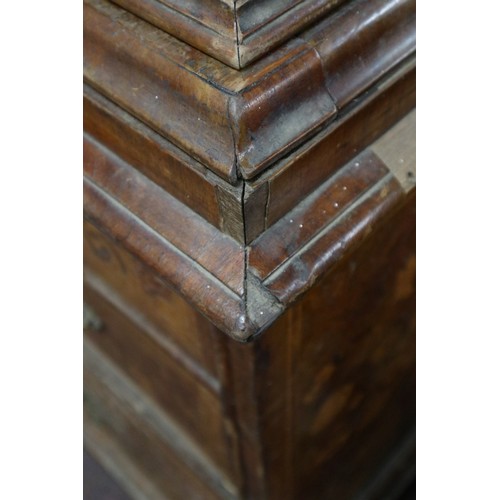 436 - Early Dutch marquetry cabinet A/F - Approx size: W: 132cm D: 59cm H: 192cm