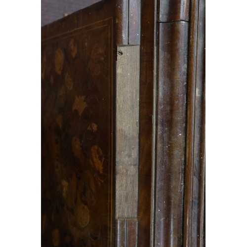 436 - Early Dutch marquetry cabinet A/F - Approx size: W: 132cm D: 59cm H: 192cm