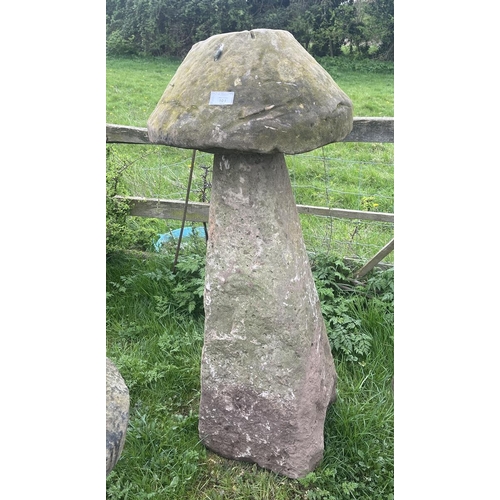 101 - Tall antique staddle stone - Approx height: 132cm