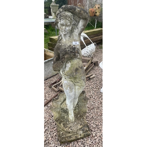 128 - Stone maiden - Approx height: 112cm