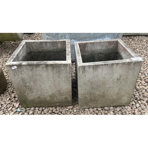 129 - Pair of square planters