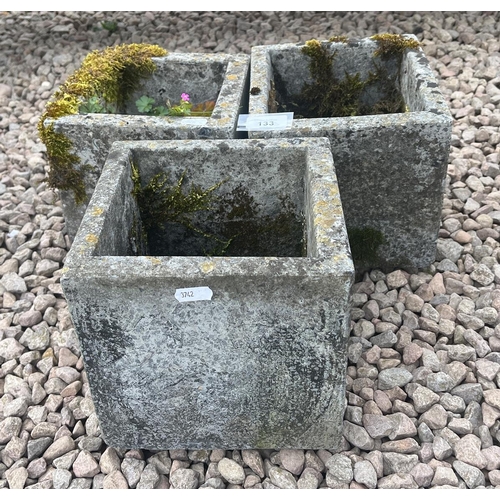 133 - Set of 3 small square planters