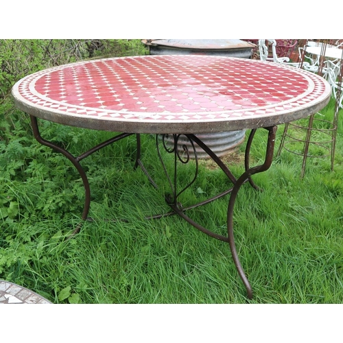 167 - Tile top garden table