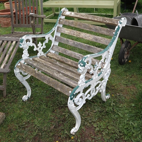 178 - Large cast iron garden armchair