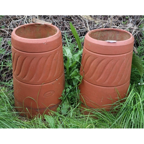 199 - Pair of terracotta chimney pots