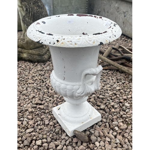 221 - Small cast iron pedestal planter