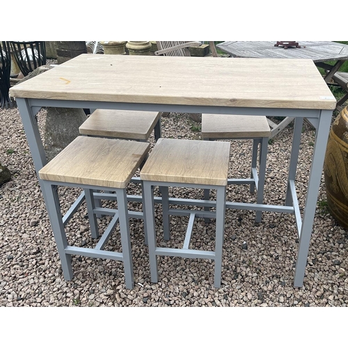 225 - Kitchen island and 4 stools