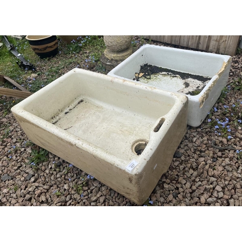 227 - Pair of Belfast sinks