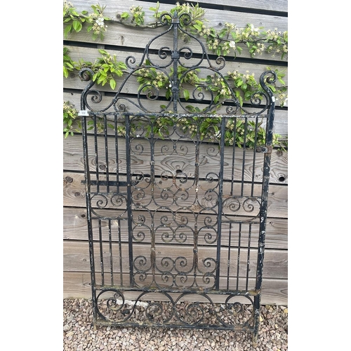 232 - Scroll work metal garden gate - Approx width: 91cm H: 164cm