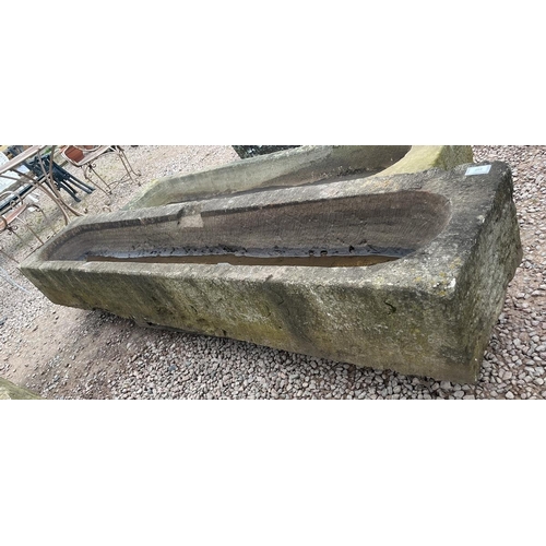 250 - Long antique stone trough - Approx size: W: 235cm D: 46cm H: 31cm