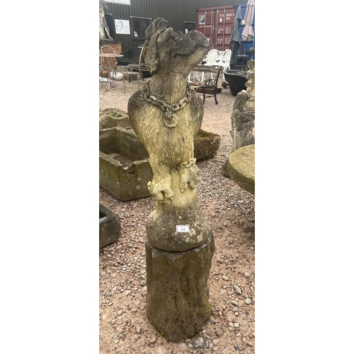 272 - Stone eagle figure on base - Approx height: 112cm