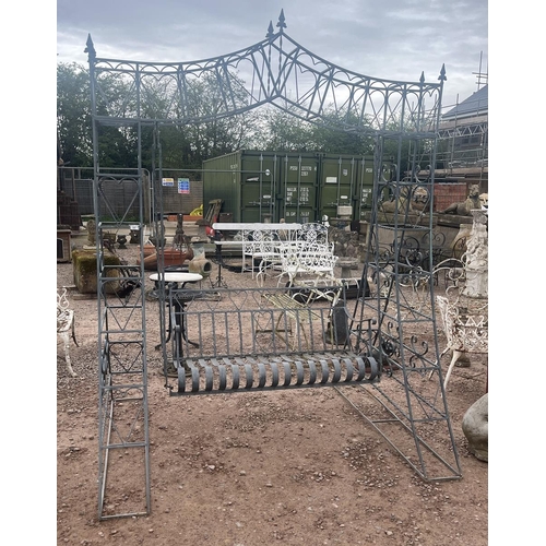 285 - Large metal garden bench swing
