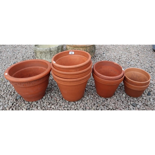 345 - Collection of terracotta plant pots