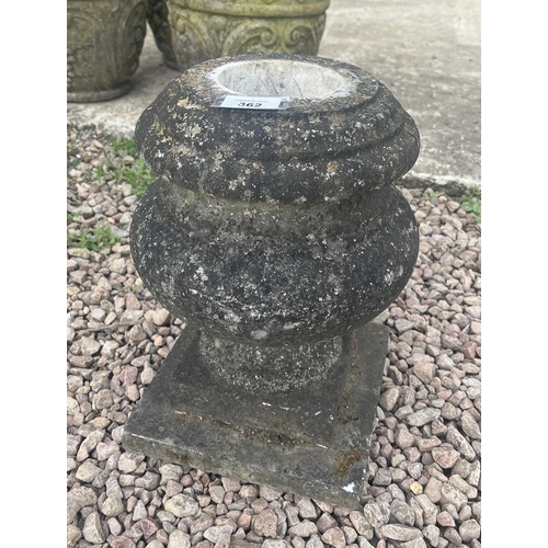 362 - Antique stone planter pedestal