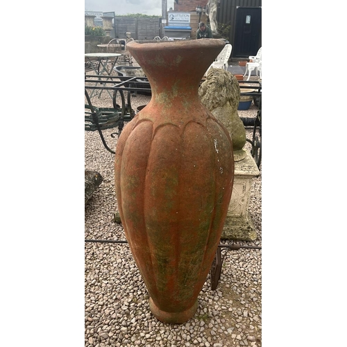 377 - Very large terracotta vase - Approx H: 112cm  D: 40cm