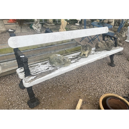 392 - Very heavy antique garden bench