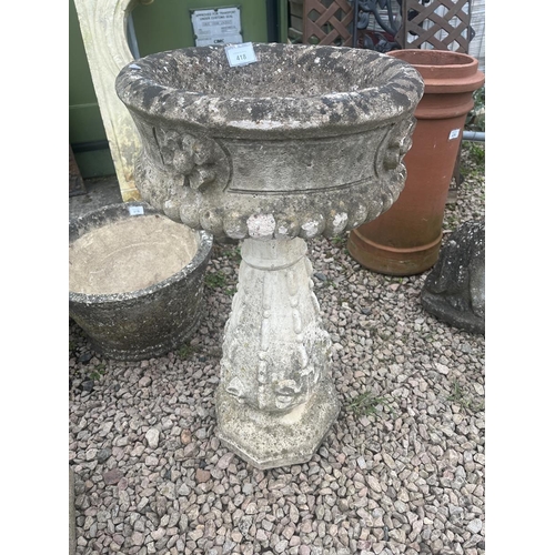 418 - Stone pedestal planter