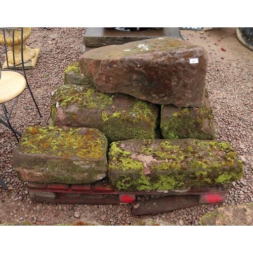 491 - Pallet of large rockery stones