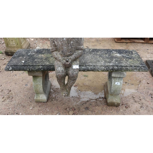 526 - Stone pedestal bench