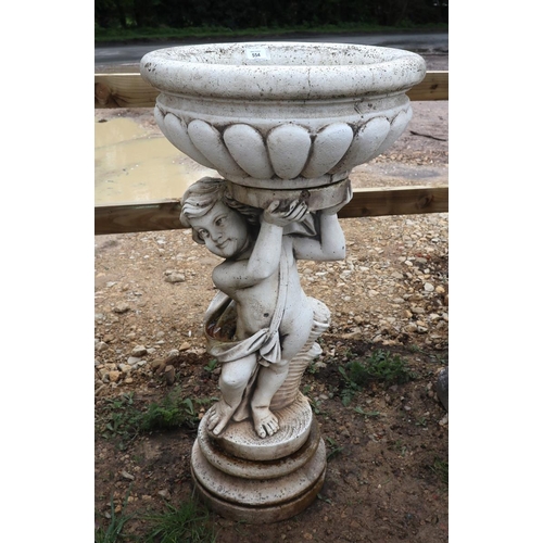 554 - Cherub themed stone planter