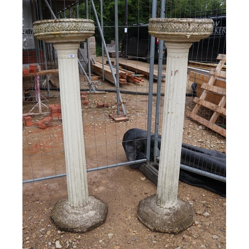 562 - Tall pair of stone planters - Approx height: 148cm