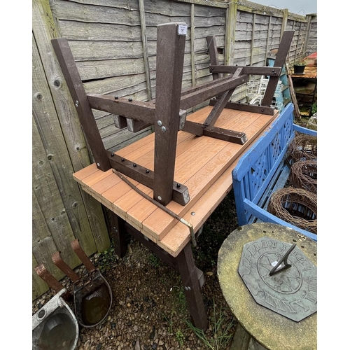 587 - Pair of good quality garden tables