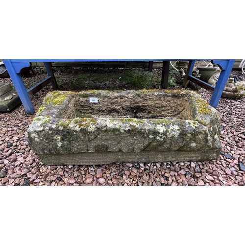 590 - Antique stone trough - Approx size: W: 80cm D: 34cm H: 22cm