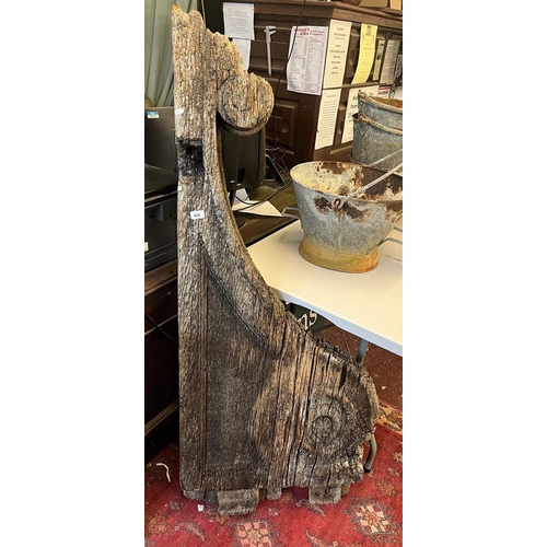 630 - Large antique wooden bracket