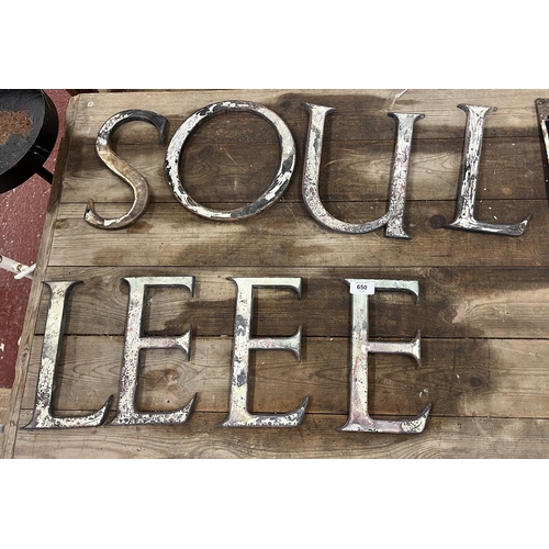 650 - Collection of vintage metal letters