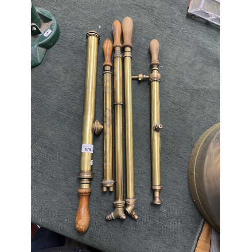 675 - 5 vintage brass sprayers